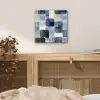 Patroon - Blauw - Vierkanten aluminium wit klein -sfeer3
