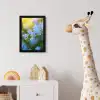 Bloemetjes - Blauw - Vergeet mij nietjes fotolijst zwart zonder passe partout klein -usfeer4_kinderkamer