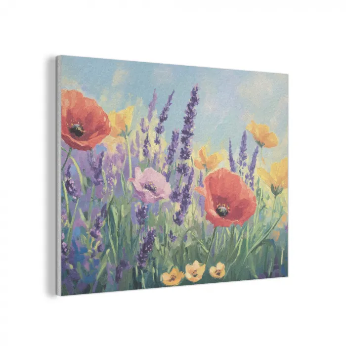 Weide - Bloemen - Kleurrijk PET vilt klein -3d