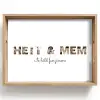 Heit & Mem - Lettercollage Dienblad Rechthoek middel -z3d_shopping