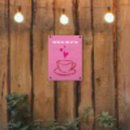Thee - Roze - Valentijn - Tekst tuinposter los doek klein -sfeer1