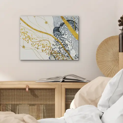 Abstract - Goud - Natuur - Kunst PET vilt klein -sfeer3
