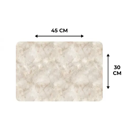 Lichtbeige - Goudbruine Nerven - Marmer Placemat vinyl groot 368 -specs
