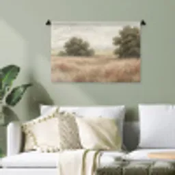 Landschap - Minimalistisch - Beige Wandkleed katoen klein -sfeer7
