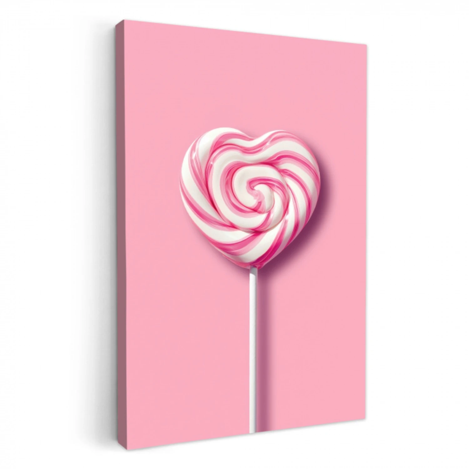 Snoep - Lolly - Hart- Roze KitchenYeah - Keuken - Canvas klein -3d