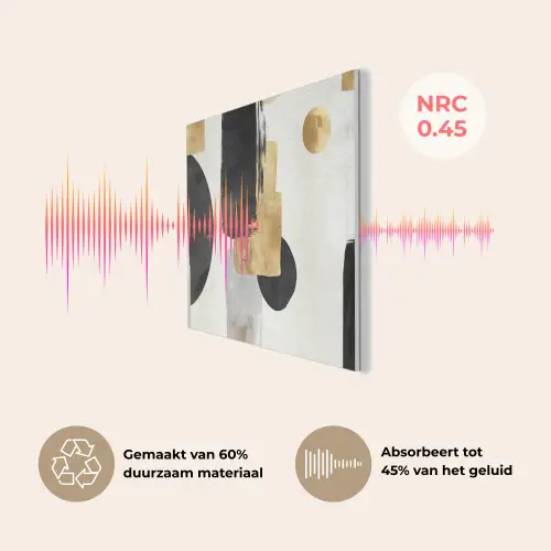 Goud - Rechthoeken - Cirkels - Abstract PET vilt klein -USP_NL