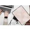 Roze - Marmer - Crème laptophoes neopreen klein 279 -bureau