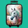 Wit paard omringd door bloemen Kinderkoffer - Zwart klein -zzz_website3d_nbs