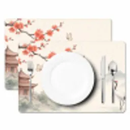 Kraanvogel - Azië - Klassiek Placemat vinyl groot -zzsfeer2_Kitchenyeah-website