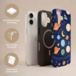 Ruimte - Planeten - Kleurrijk Toughcase MagSafe Apple iPhone 17 klein -USP_Lagen_NL