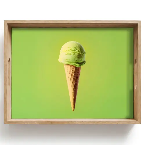 Hoorntje - Schepijs - Groen Dienblad Rechthoek middel -z3d_shopping