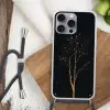 Takken - Blaadjes - Zwart Hoesje iPhone 16 Pro Max met koord klein -sfeer4