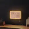 Bloemvormen - Patroon - Roze - Vintage Light Box met kabel (Wandlamp) klein -sfeer1