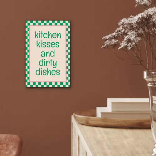 Quote - Groen - Geblokt - Keuken aluminium wit klein -sfeer4