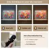 Bloemen - Kleurrijk - Verf - Abstract - Kunst Light Box met batterij (Wandlamp) middel -USP_lichtkleurNL