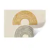 Bogen - Lijnen - Oranje - Minimalistisch Muursticker klein -3d