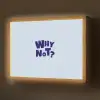 Why not - Blauw - Licht blauw - Quote Light Box met batterij (Wandlamp) middel -z3d_website