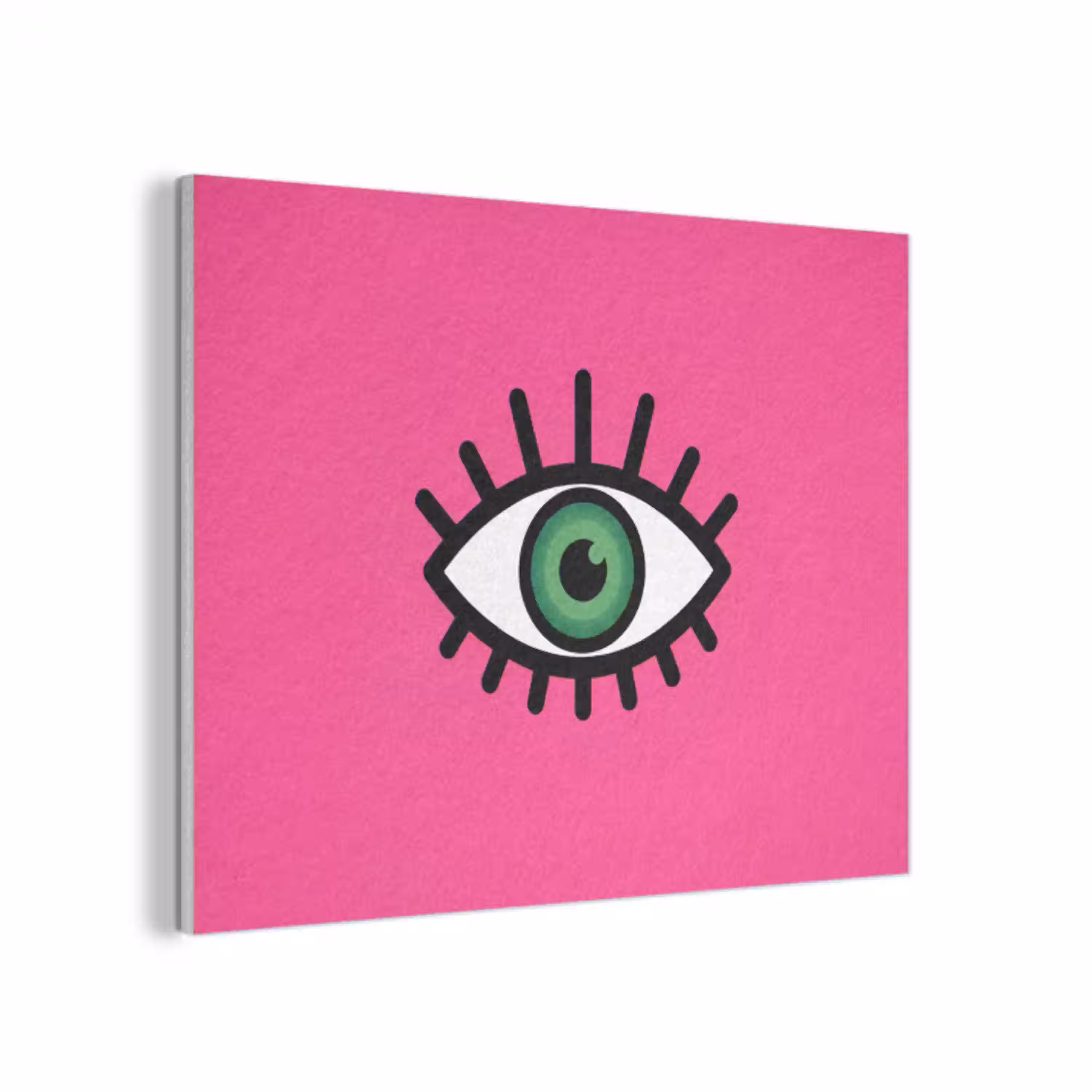 Minimalistisch - Oog - Roze PET vilt klein -3d