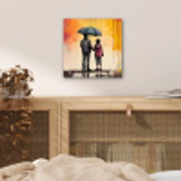 Graffiti - Paraplu - Mensen - Kleuren - Kunst aluminium wit klein -sfeer3