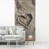 Hartvorm - Getekend - Beige - Zand fotobehang vinyl groot -woonkamer