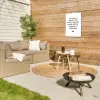 De horizon waaraan we verdwijnen - Quotes - Spreuken - Bløf Tuinposter op houten frame 2 cm dik klein -sfeer2