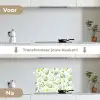 Patroon - Groen - Eieren keuken achterwand spatscherm klein -voor_na_NL