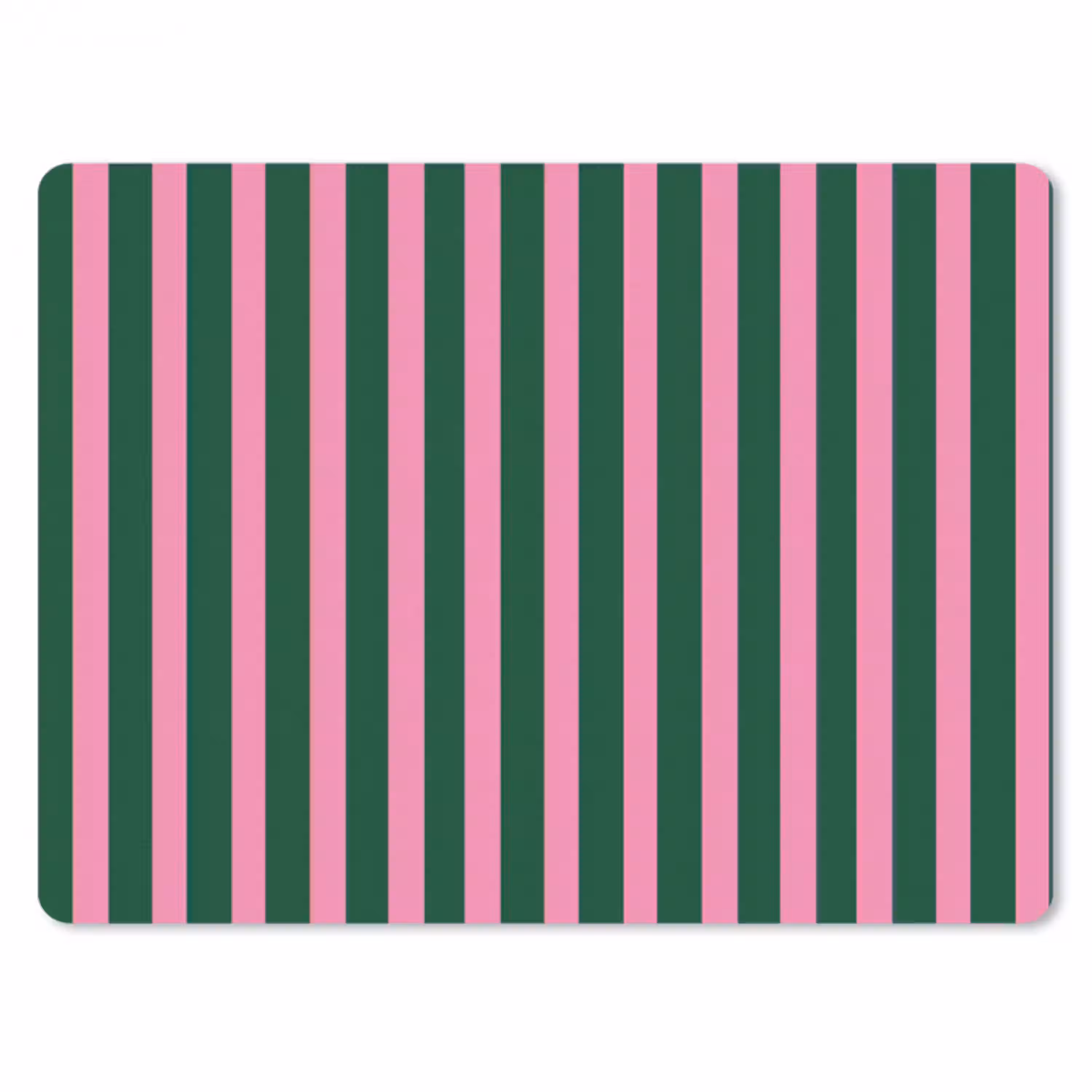 Verticale strepen - Groen - Roze muismat rubber klein 262 -3d