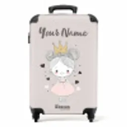 Prinses met knotjes NBS - Handbagage koffer - Kinderen Unisex middel -productfoto_recht