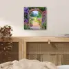 Doorkijk - Poort - Bloemen - Tuin aluminium wit klein -sfeer3