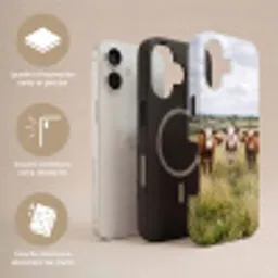 Koeien - Portret - Weide - Boerderij - Nieuwsgierig Toughcase MagSafe Apple iPhone 17 klein -USP_Lagen_FR