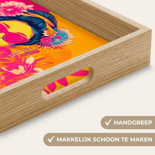 Vrouw - Zonnebril - Abstract - Oranje Dienblad Rechthoek middel -USP_HandgreepNL