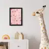 Hartjes - Patroon - Roze - Eenvoudig fotolijst zwart zonder passe partout klein -usfeer4_kinderkamer