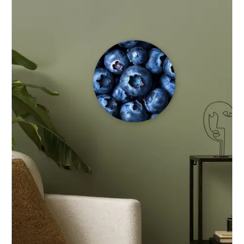 Bessen - Blauw - Fruit Wandcirkel plexiglas klein -sfeer3