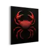 Krab - Rood - Vissen - Schaaldieren aluminium wit klein -3d