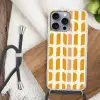 Geometrisch - Patroon - Geel - Roze Hoesje iPhone 16 Pro Max met koord klein 804 -sfeer4
