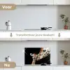 Giraffe - Dieren - Zwart - Portret - Dieren keuken achterwand spatscherm klein -voor_na_NL