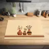 Vazen - Bloemen - Bladeren - Minimalistisch Inductie beschermer vinyl 3mm klein -sfeer5