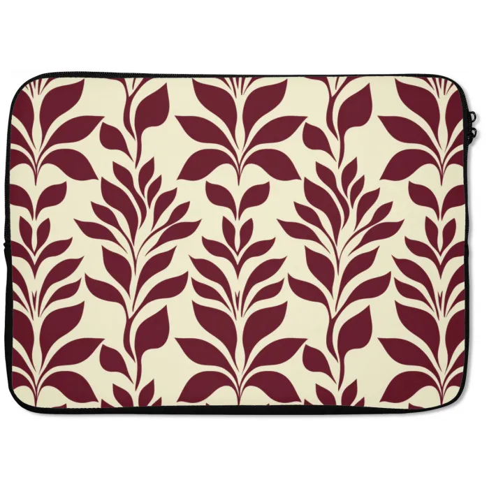 Abstract - Bladeren - Burgundy laptophoes neopreen klein 279 -zkaufland3dotto