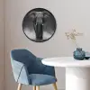 Olifant - Zwart - Wit - Rook Fotolijst rond zonder passe partout klein -sfeer2