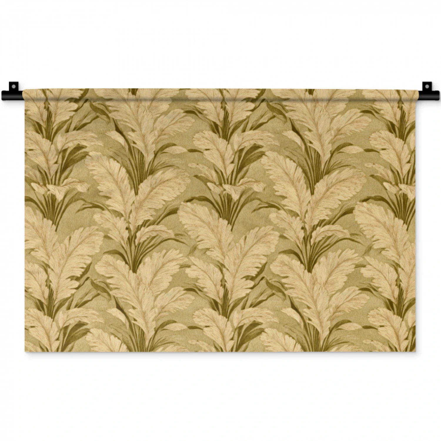 Palmbladeren - Klassiek - Groen Wandkleed katoen klein 269 -zz3d