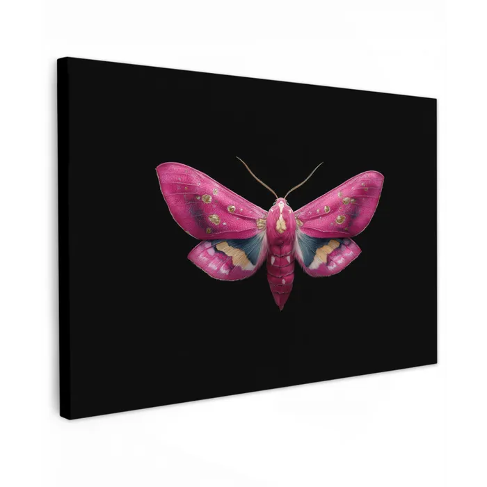 Vlinder - Roze - Nachtvlinder canvas 2cm klein -z3d
