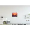 Windmolen - Zonsondergang - Landschap textielposter latten blank klein -kinderkamer