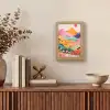 Kleurrijke bloemen - Bergen - Fantasielandschap Light Box met kabel (Tafellamp) klein -sfeer2