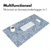 Abstract - Blauw - Bladeren Muismat XXL klein -sfeer4