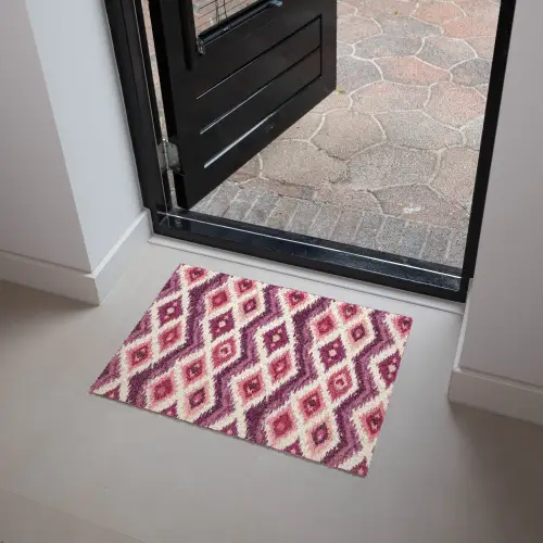 Patroon - Paars - Zigzag Deurmat klein 898 -sfeer5