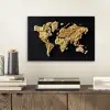 Wereldkaart - Pasta - Zwart aluminium wit klein -sfeer1
