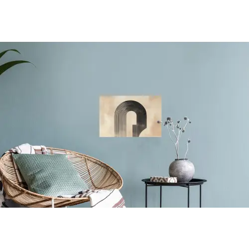 Boog -  Strepen - Minimalistisch - Zwart Muursticker klein -plant