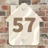 Beige golven - Traditioneel Naambord Huisje klein -sfeer6