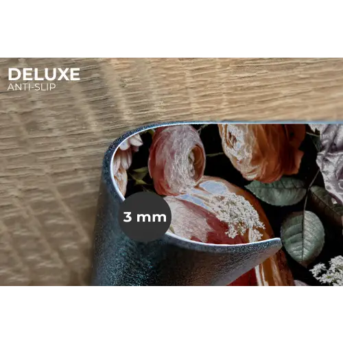Meisje met de parel - Bloemen - Vermeer - Pastel - Kunstwerk - Schilderij - Oude meesters Placemat vinyl groot -closeup