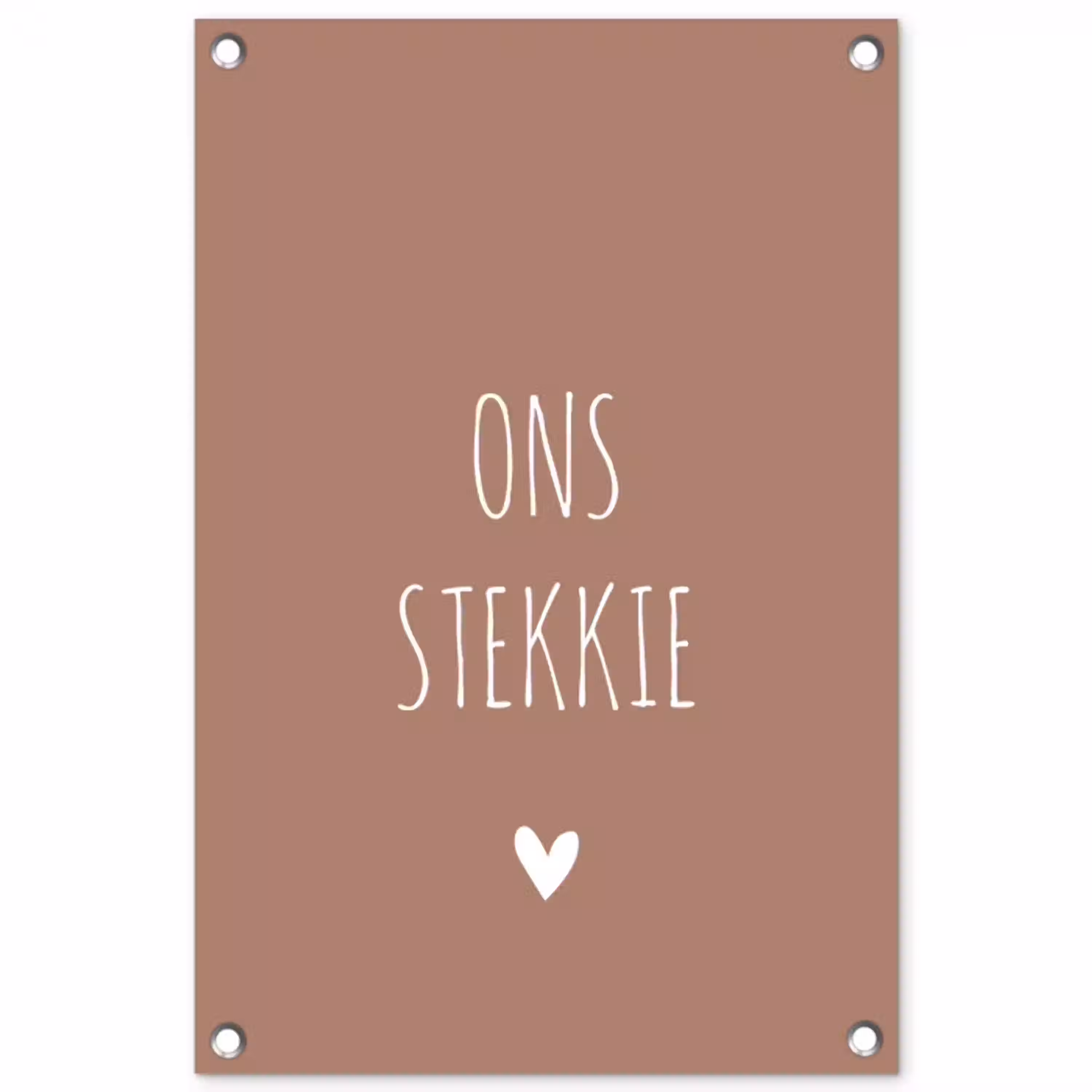 Quotes - Ons stekkie - Spreuken tuinposter los doek klein -3d